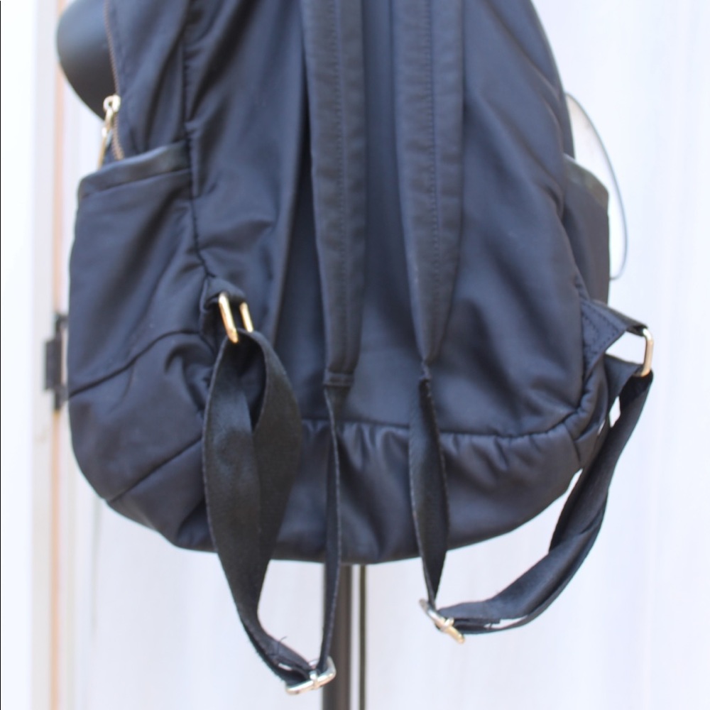 Velvety black stylish mini backpack